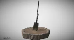 Military Folding Shovel  Low-poly  3D model