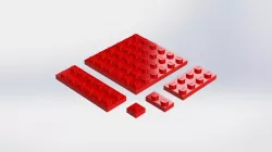 Modular Lego Brick - Flat