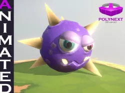 Needle virus bacteria or aliens Low-poly  3D model