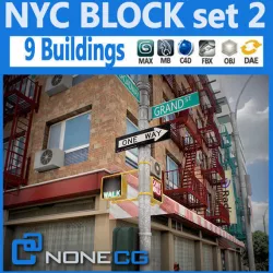 NYC Block Set 2 3D model