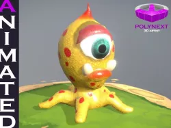 Octopus virus bacteria or aliens Low-poly  3D model