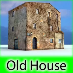 Old European House Detailed Realistic 3D model
