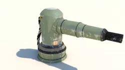 OLD SENTRY GATLING GUN AUTOMATIC Low-poly  3D model
