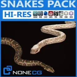 Pack - Snakes 3D model