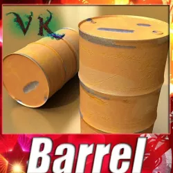 Pallet and Metal Drums High Resolution Textures 3D model