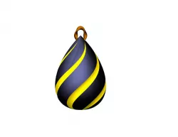 Pendant with spiral grooves