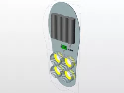 Piezo electric shoe sole