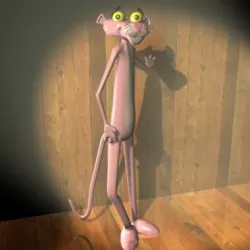 Pink panther Low-poly  3D model