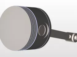 piston head with articulating rod