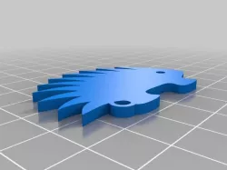 Porcupine Keychain (Porcfest Logo)