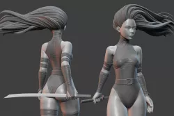 Psylocke Pose 3D model