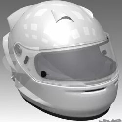 Race Car Helmet 3D model