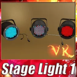 Realistic Stage light 01 3D model