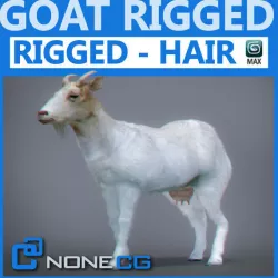 Rigged Goat 3D model