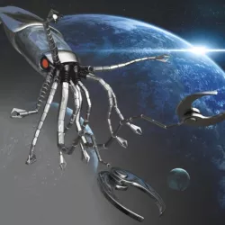 Robot Squid Rigged Low-poly  3D model