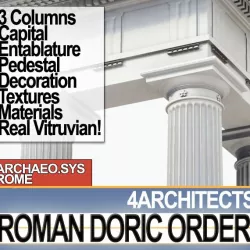 Roman Doric Order Elements 3D model