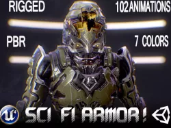 Sci-Fi Armor 1 Low-poly  3D model
