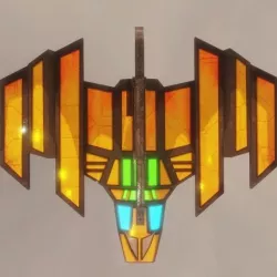 Sci-fi Spaceship Strike Back Low-poly  3D model