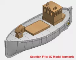 Scottish Fifie Fishing Boat 1/20 Scale R/C Model