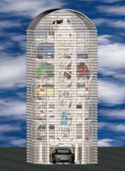 Smart parking Vertical Rotary Parking System/ Automated (12 car sedan).