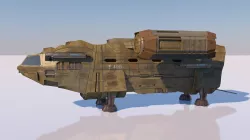 space cargo ship 3D model