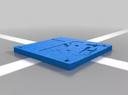 space invader crawling out of a floppy disk