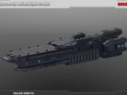 Spaceship Light Carrier Valiant Low-poly  3D model