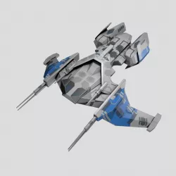 SpaceShip Low-poly  3D model