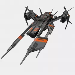 Spaceship Low-poly  3D model