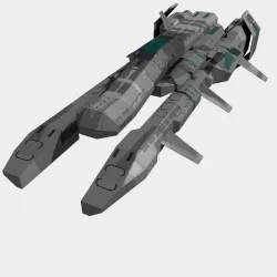 Spaceship Low-poly  3D model