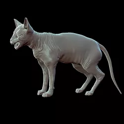 Sphinx Cat Sculpt 3D model