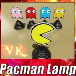 Table Lamp Pacman Ghost 3D model
