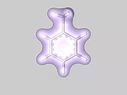 Toluene molecule 3D model