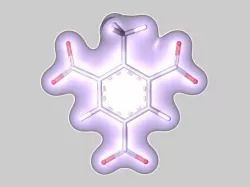 Trinitrotoluene molecule 3D model