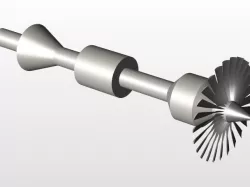 Turbo fan engine shaft