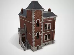 Victorian house Low-poly  3D model