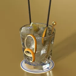 Vodka Cocktail Glass 3D model