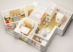 3D Model Detailed House Interior 3 3D model