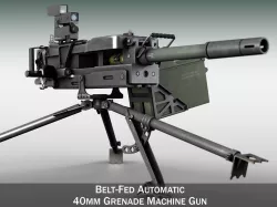 40mm GMG - Grenade Machine Gun 3D model