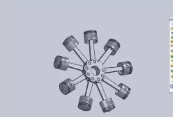 9-cylinder radial engine
