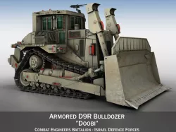 Armored D9R Bulldozer Doobi 3D model