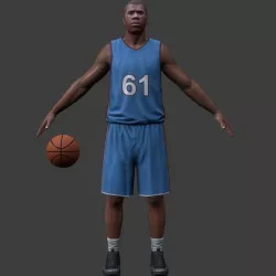 Basketball player v1 Low-poly  3D model