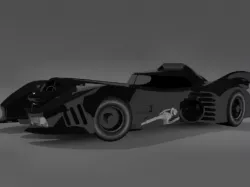 Batmobile Low-poly  3D model