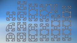 bosch rexroth entire 40x40 profiled aluminum family 3d models 【 STLFinder