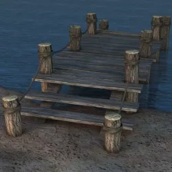 Broken Old Pier 3D model
