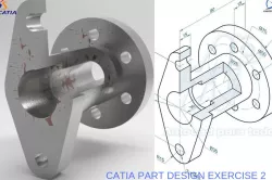 catia tutorials |simple part design exercise 2|cadtech mahi