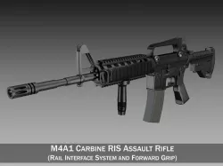 Colt M4A1 Carbine RIS Assault rifle 3D model