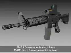 Colt M4A1 Commando MARS 3D model