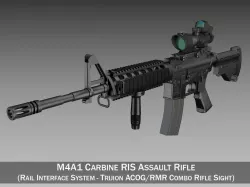 Colt M4A1 Sopmod ACOG 3D model