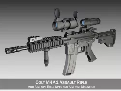 Colt M4A1 SOPMOD Aimpoint 3D model